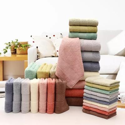 China Fashion Design Bamboo Fiber Cotton Bath Towel Child Safe Solid Color for sale