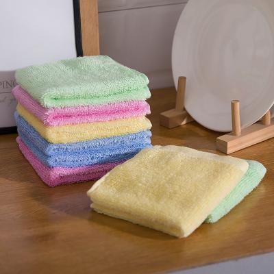 China Viable Wholesale Cheap Polyester Microfiber Kitchen Dish Cloth Absorbent Towel For Kitchen for sale