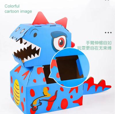 China Souptoys Hlubeier Cute Dress Up Role Play Parent-child Interaction DIY Puzzle Assembly Manual Entertainment Portable Dinosaur Toy for sale