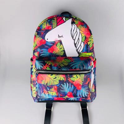 China 2021 hot sale high quality fashion design girl waterproof backpack with digital printing for sale