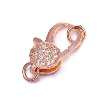 China Genuine Copper Gold Plated / Genuine Alloy Gold Plated Nickel Plated Jewelry Parts Bead Metal Snap Hook Clasp For Leather Bag Jewelry Piece Accessories Parts Handmade Jewelry for sale