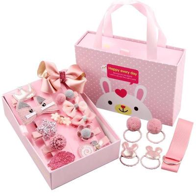 China Korean Hair Pin Childrens Hair Accessories Set Wholesale Fashion Cute With Box Bows For Girls Hair Accessories for sale