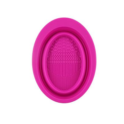 China Collapsible Soft Silicone Beauty Tool Makeup Brush Cleaner Bowl Wash Brush Bowl for sale