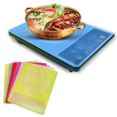 China Durable Waterproof Protective Pad Heat Mat Reusable Insulation Pot Mat Square Induction Cooker Silicone Washable Anti Fouling Mat for sale