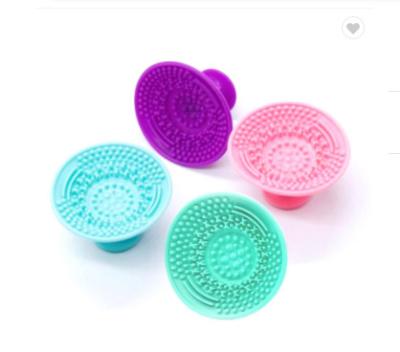 China High Quality Eco-friendly Mat Pad Makeup Mat Brush Cleaning Scrubber Tip Silicone Makeup Brush Cleaner Tool Sucker Eco-friendly Seal for sale