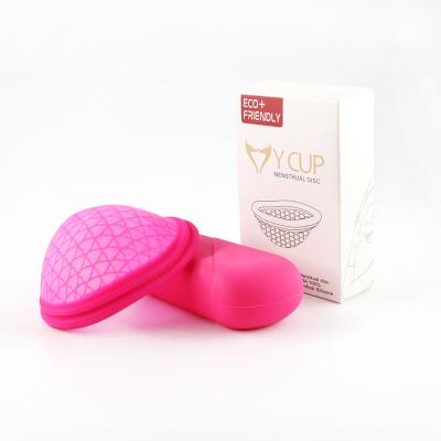 China Hot Selling Menstrual Discs Medical Grade Silicone Sports Silicone Cups High Quality Reusable Period Reusable Menstrual Disc For Female for sale