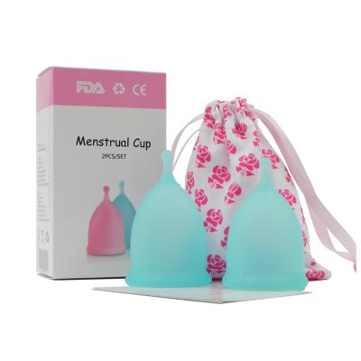 China Reusable Collapsible Menstrual Cup 100% Medical Grade Silicone Rubber Organic Menstrual Cups for sale