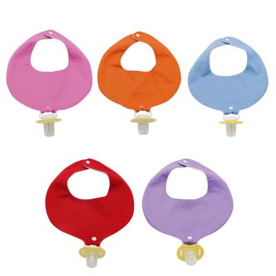 China 2019 new safety style reasonable price food grade personalized baby bibs solid color bibs pacifier for sale