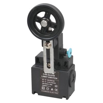 China CNTD Metal Lever Rubber Ball Vertical Limit Switch 1mm-0.5m/s C4N-8A2HR 15A 250VAC IP66 C4N-8A2HR for sale