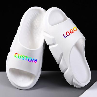 China Home Designer Men Slides Slippers EVA Slippers Women Platform Slippers Sandals 2022 Summer Fashion Trend Custom Soft Unique Beach Sandals for sale