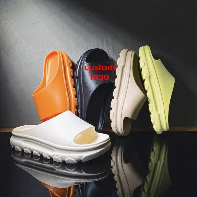 China Fashion Trend Slippers Luxury Man 2022 Summer Custom Logo Slide Eva Slippers Men's Thick Bottom Man Beach Sandal Home for sale