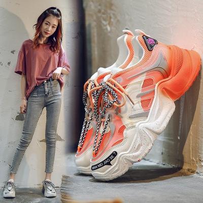 China Cushioning Autumn Ladies Casual Sneakers 2021 New Shoes for Women's Platform Breathable Mesh Shoes Running Sports Shoes Zapatos De Mujer for sale