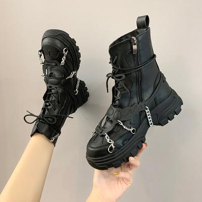 China Anti-Slippery Cowboy Ankle Designer Botas Boots For Women Platform High Heels Shoes Winter Boots For Women 2021 for sale