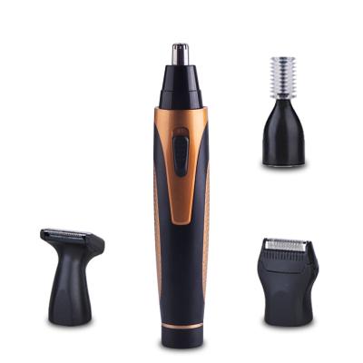 China Household C&C 4 in 1 Electric Painless Facial Hair Remover Waterproof Eyebrow Nose Trimmer Ear and Nose Hair Trimmer with Battery for sale