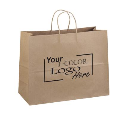 China High quality strong customised printing logos oem big recycled large retail gift paper shopping bags with handle zu verkaufen