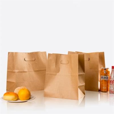 China Wholesale cheaper price Printing Takeout Baking Brown Kraft Paper Packing Bags for Food for sale