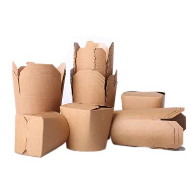 Κίνα Disposable noodle printing LOGO kraft paper takeaway packaging fried chicken snack round bottom bucket box cup προς πώληση