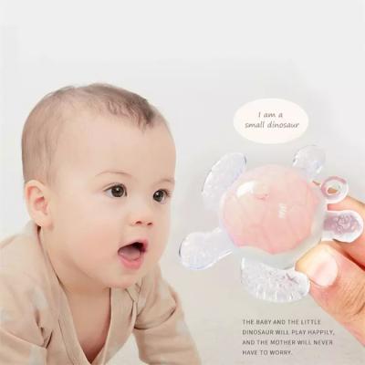 China 100%food grade silicone BPA free silicone Easy to hold Effective Teethers Turtle Teether Ring Toy Best for babies 0-6 and 6-12 months for sale