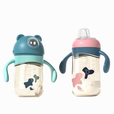 China Factory Wholesale BPA Factory Sales Baby Milk Driver Free Bottle Sipping Wide Neck Wide Neck With Handle Baby Feeding Bottle for sale