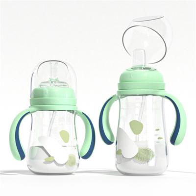 China BPA Free Factory Wholesale 240/300ml One Cup Three Purpose Baby Bottle New Breastfeeding PP Straw Cup Mother And Baby Products for sale