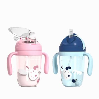 China BPA Amazon baby Straw Cup free hot bottle selling260/300ml new Breastfeeding pp straw cup factory wholesale children's water cup for sale