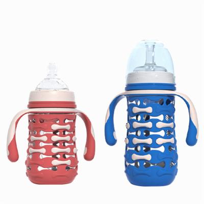 China BPA Free Silicone BPA Free Cover For Baby Bottle One Cup Three Purpose Straw Spout Platypus Head Nipple Head Feeding Bottle for sale