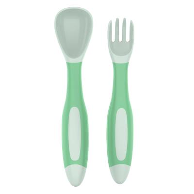 China Amazon Hot Selling BPA Free Children's Can Bend and Twist Baby Fork and Spoon Set Factory Infants and Toddlers Fork and Spoon Set Wholesale for sale