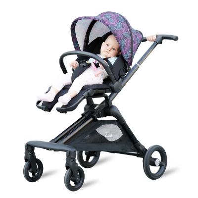 China Multifunctional Wholesale High Landscape Stroller Roomy Purpose Seat Turn Forward and Backward Fold Baby Canopy Extendable Baby Carriage Stroller for sale