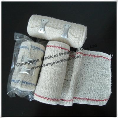 Chine Le bandage élastique chirurgical de crêpe a blanchi/naturel avec la ligne confortable à la peau à vendre