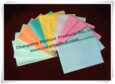 China Waffle Disposable Adult Bibs Colorful Waterproof Comfort , Dental Disposable Products for sale