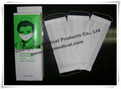 China 2ply / 1ply Medical Disposable Paper Face Mask With Elastic Ear Loop for sale