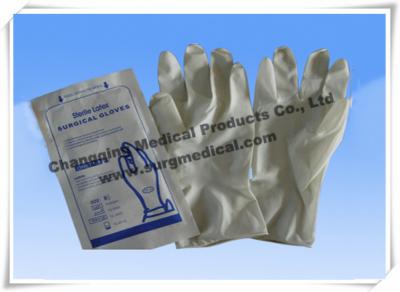 China Sterile Medical Surgical Hand Gloves Later Rubber Power / Powder Free for sale