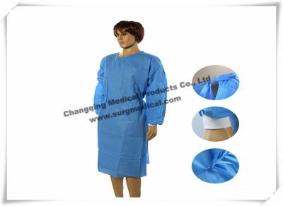 China Standard Disposable Surgical Gowns Soft Spunlace Reinforced / Basic Anti - static Fluid Resistance for sale