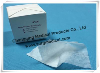 China Less Line Non Sterile Non Woven Gauze Dressing Sponge 4ply for Wound Prepping for sale