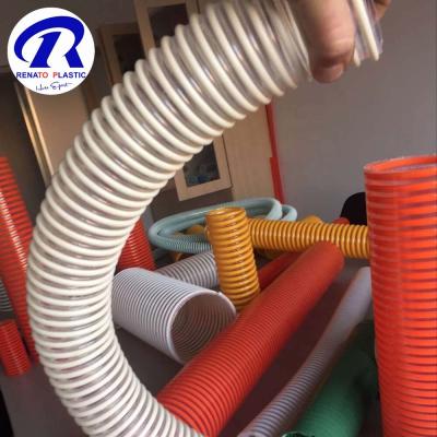 China Light/Durable/Flat Surface High Pressure/Long Time Working Life Flexible PVC Suction Spiral Hose Water Resistant Discharge Plastic Jet Tubes for sale