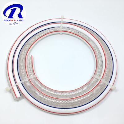 China Durable Transparent PVC Braided Fiber Reinforced Hose Pipe High Pressure Water Hose for sale