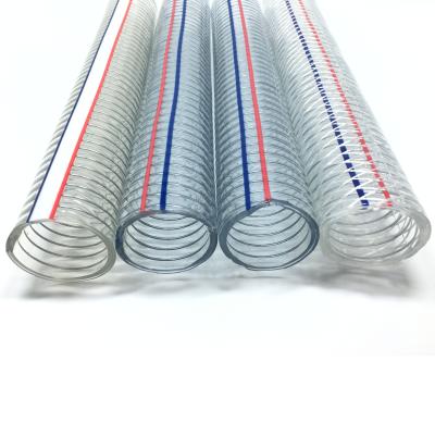 China Water/powder/granule suction & Discharge Wholesale PVC Spiral Wire Reinforced Water Suction Hose for sale