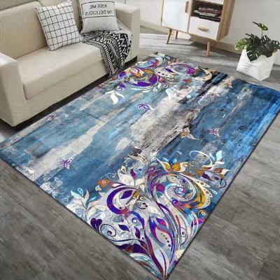 China Stain Resistant Non Slip Custom Printed Rugs And Blankets For Home Logo Carpet for sale