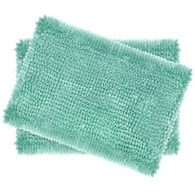 China Chenille Bathroom Quick Dry Water Absorbent Blanket 40*24 Gray Bath Mats Non Slip Washable Washable for sale