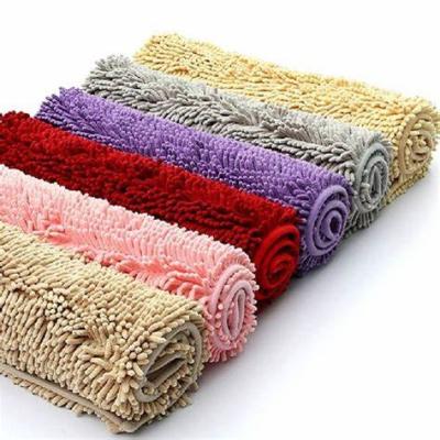 China Washable Modern Popular Factory Water Absorbent Soft Chenille Non Slip Washable Bathroom Cover Set for sale