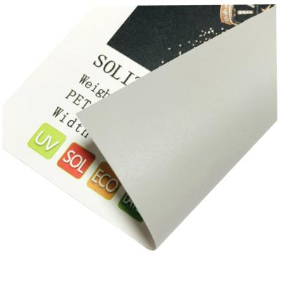 China Wholesale 13oz Gray Back PVC + PET Banner Film Material For Roll Up Banner Printing for sale