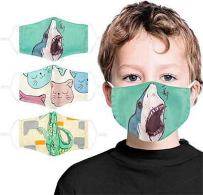 China Polyester Fabric + Logo Printed Reusable Luxury Fabric Designer Breathable Fashion Custom Cotton Face Mask For Kids for sale