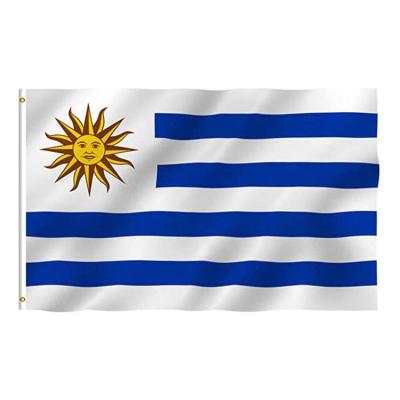 China Healthcare Institutes 3x5 Foot Uruguay Flag Custom Printing Uruguay Flag Polyester Low MOQ Low MOQ for sale