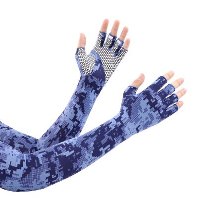 China Unisex Custom Sun Protective Gloves, UV Protection Driving Long Arm UPF 50+, Non Slip for sale