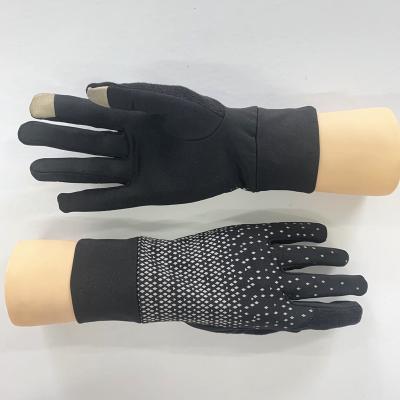 China Reflective Polyester Gloves With Brushed Soft Terry for sale