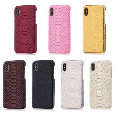 China Anti-drop Snakeskin Leather Phone Case For iPhone 12 11XS Max X XR 8 7 6 6s Plus PU Leather Shockproof Back Cover for sale