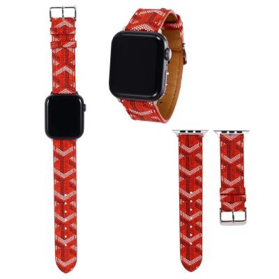 China Unique Luxury Charmed Leather Watchbands Bracelet 38/40mm 42/44mm Disigner Watch Band for sale