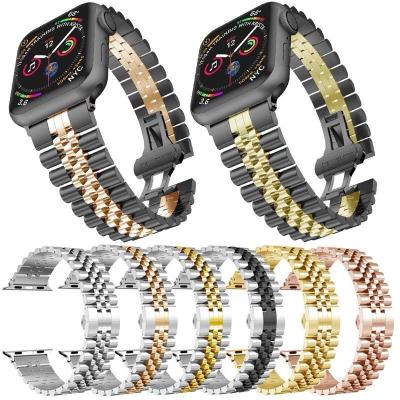 China New Unique Design Replacement Stainless Steel Wristband Strap For Apple Watch Series 5/6/SE Luxury Metal Watch Strap Band for sale