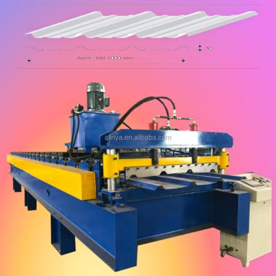 China Full Automatic Calamina Trapezoidal Zincalum Roll Forming Machine Tile Forming Machine for sale