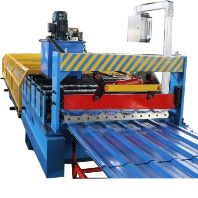 China Building Material Shops Rib Roofing Panel Oem Trapezoidal Roof Roll Forming Machine for sale